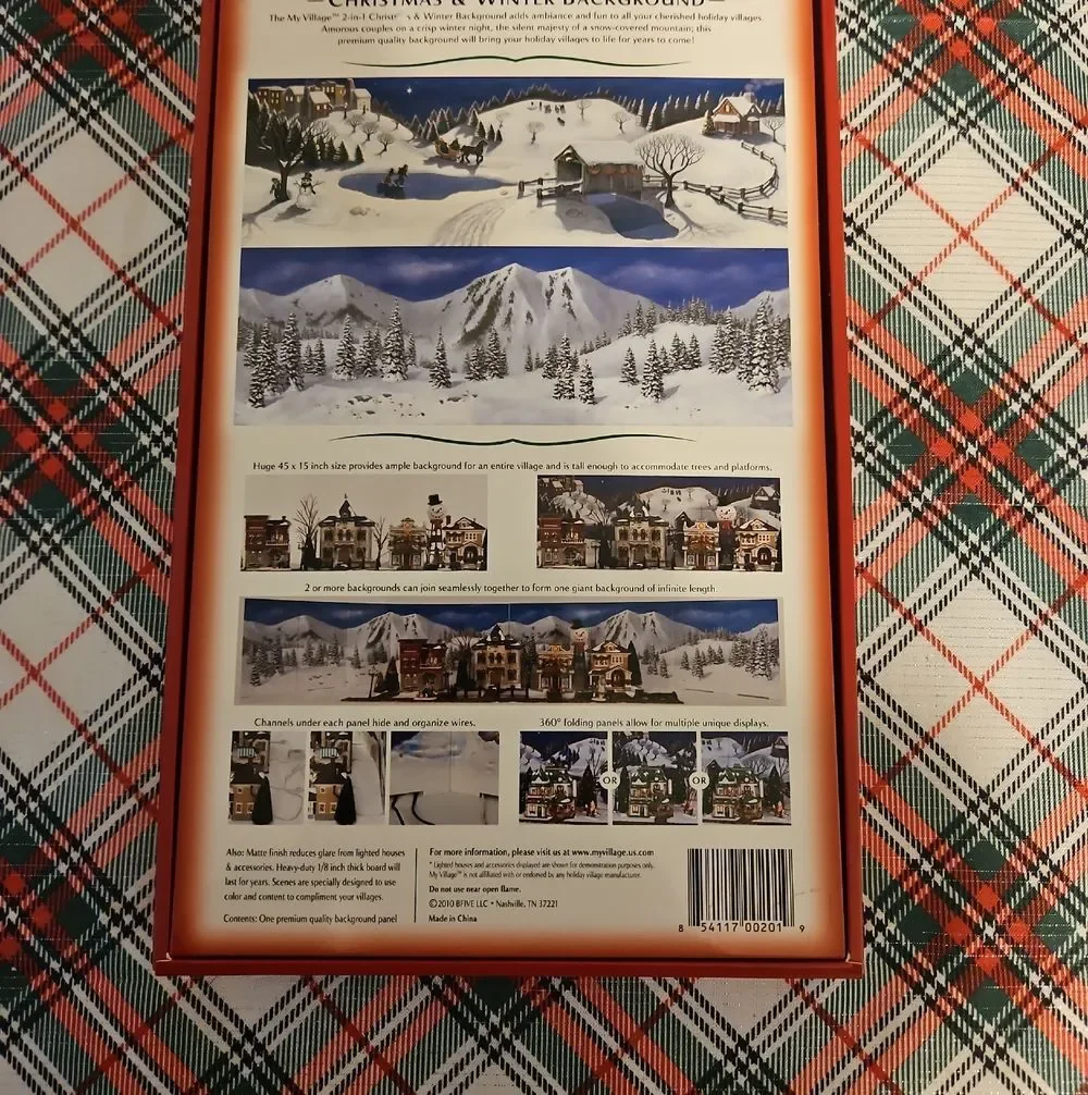 My Village 2 In 1 Christmas & Winter Holiday Village Background Accessories